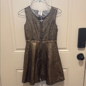 Jasmine  disney Gold Sleeveless Fit and Flare Dress